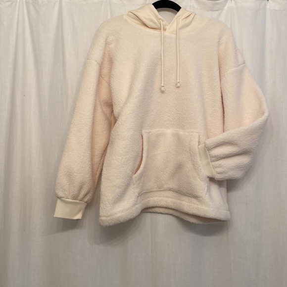 Madewell Fleece Hoodie Sweatshirt. New without tags! Cream Cotton pullover. - Picture 6 of 16